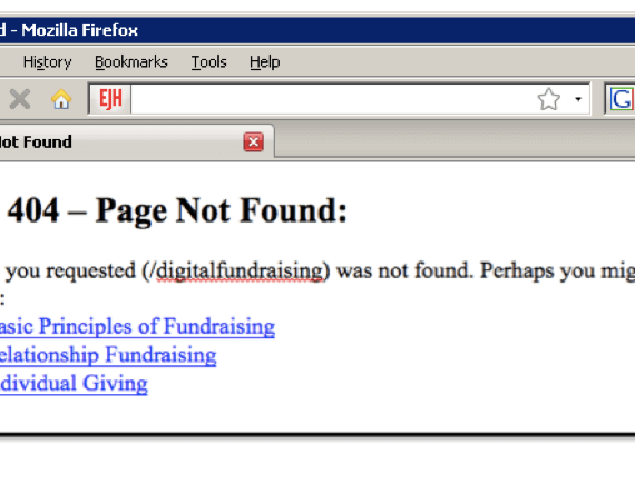 A screenshot of a webpage with the message "Error 404 - Page Not Found"