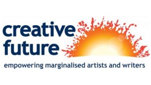 The logo of Creative Future - empowering marginalised artists and writers