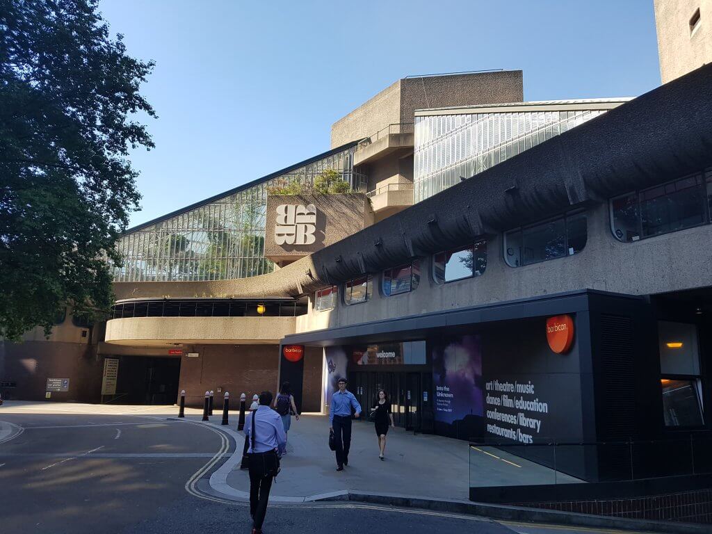 The outside of the Barbican arts centre in London