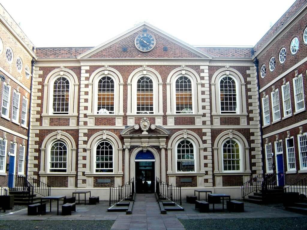 The entrance to the Bluecoat gallery in Liverpool