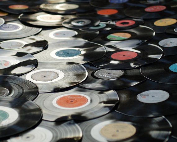 A collection of vinyl records